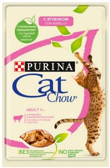 Purina Cat Chow Jagnięcina i zielona fasolka saszetka 85g