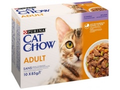 Purina Cat Chow Jagnięcina i zielona fasolka saszetki 10x85g