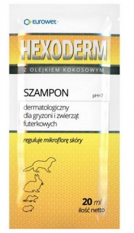 Hexoderm - szampon dermatologiczny dla gryzoni saszetka 20ml - 1 sztuka