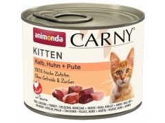 Animonda Carny Kitten Cielęcina + Kurczak + Indyk puszka 200g