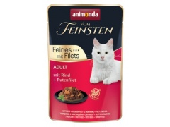 Animonda vom Feinsten Cat Adult Wołowina + filet z indyka saszetka 85g