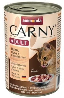 Animonda Carny Adult Kurczak + Indyk + Kacze serca puszka 400g