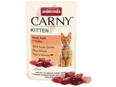 Animonda Carny Kitten Wołowina, Cielęcina + Kurczak saszetka 85g