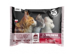 PetRepublic Kot Adult Łosoś & Wołowina saszetki 4x100g