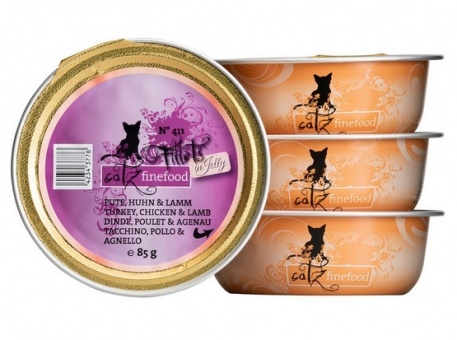 Catz Finefood Filety N.411 Indyk/Kurczak/Jagnięcina tacka 85g