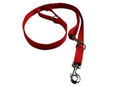 CHABA Smycz taśma regulowana - 10mm x 130 / 260cm czerwona