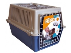 Ferplast Atlas 30 Open - transporter z otwieranym sufitem beżowo-niebieski [73017099]