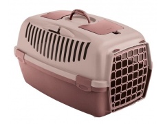 Stefanplast Transporter Gulliver 2 plastikowe drzwi różowo-brązowy [97052]