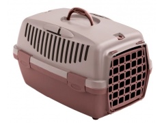 Stefanplast Transporter Gulliver 1 plastikowe drzwi różowo-brązowy [97092]