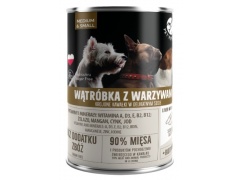 PetRepublic Pies Adult Wątróbka z warzywami w sosie puszka 400g