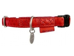 Zolux Obroża regulowana Mac Leather 10mm Czerwona [522030RO]