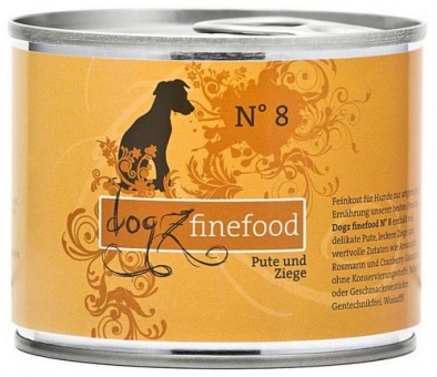 Dogz Finefood N.08 Indyk i koza puszka 200g