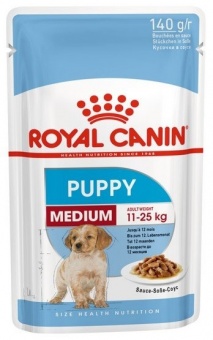 Royal Canin Medium Puppy karma mokra dla szczeniąt, od 2 do 12 miesiąca, ras średnich 140g