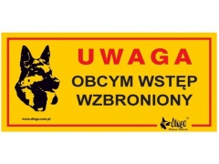Dingo Tabliczka ostrzegawcza 