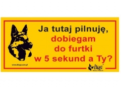 Dingo Tabliczka ostrzegawcza 