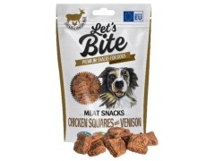 Let\'s Bite Meat Snack Chicken Squares with Venison 80g